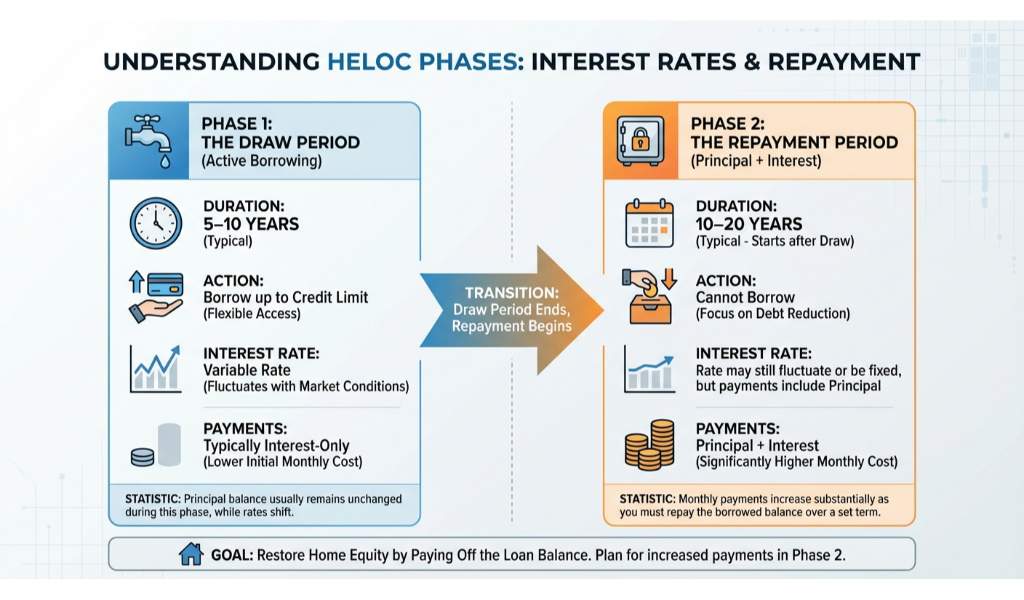 Navigating Variable-Rate and Fixed-Rate Draw Periods