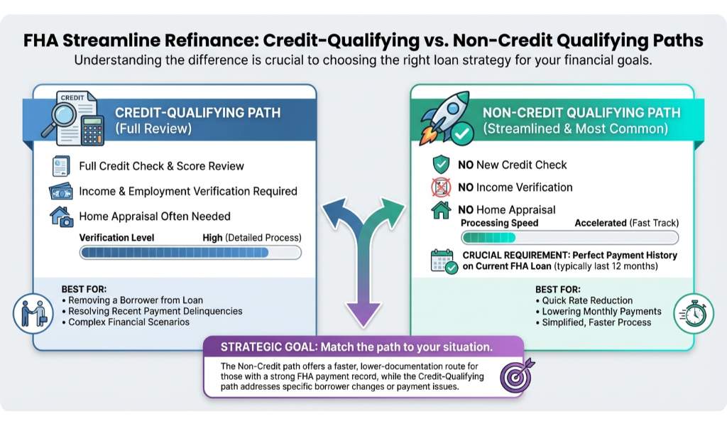 Credit-Qualifying vs Non-Credit Qualifying FHA Streamlines