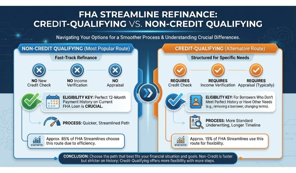 Credit-Qualifying vs. Non-Credit Qualifying FHA Streamlines